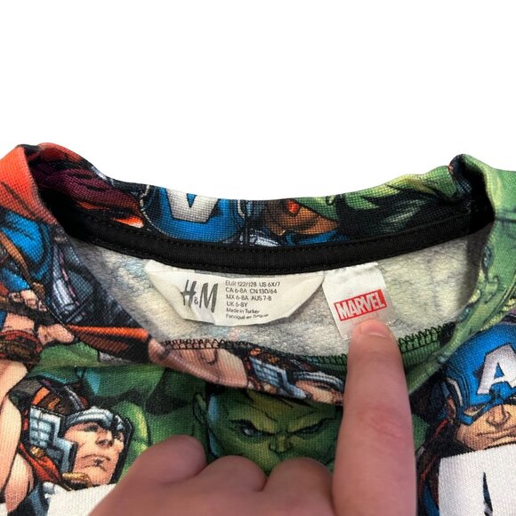 H&M Marvel Print Sweatshirt 6/7 - Picture 5 of 5